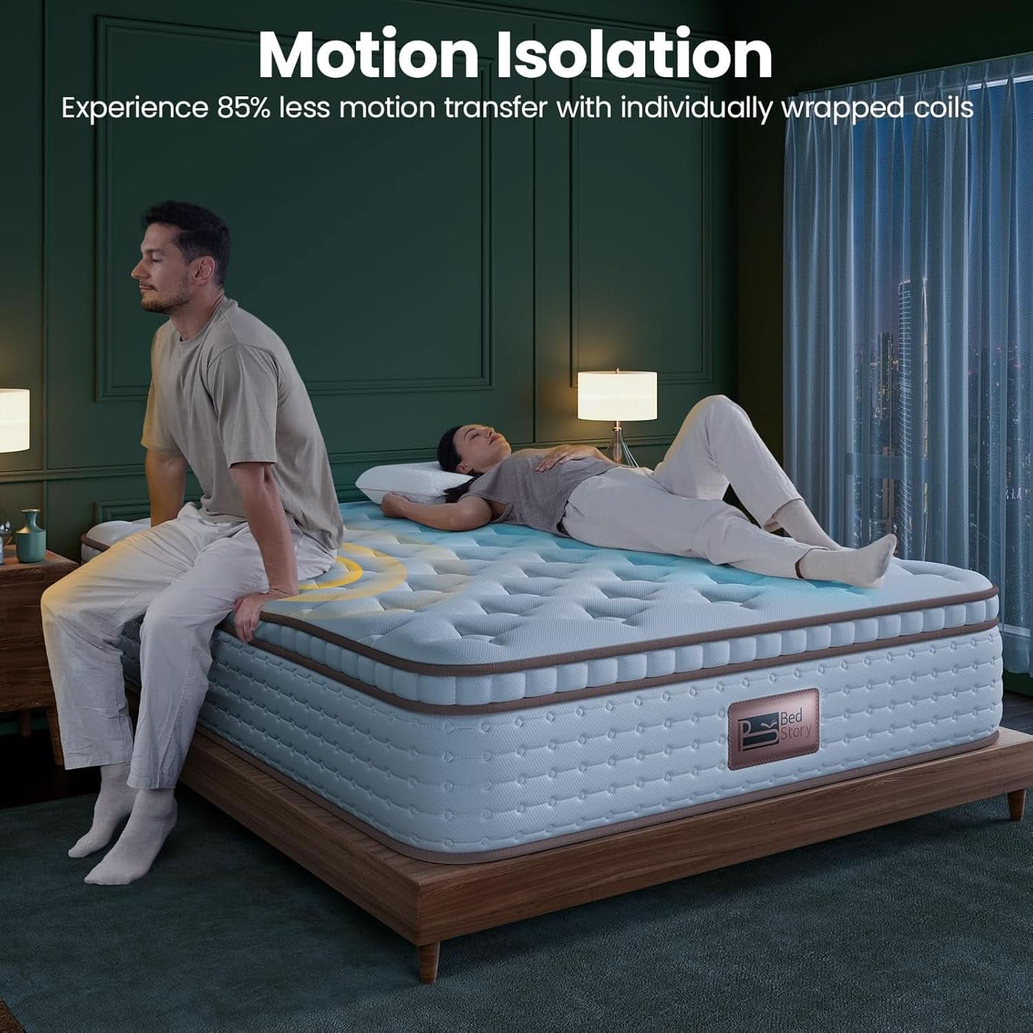 Queen Firm Hybrid Mattress Featuring Lumbar Support