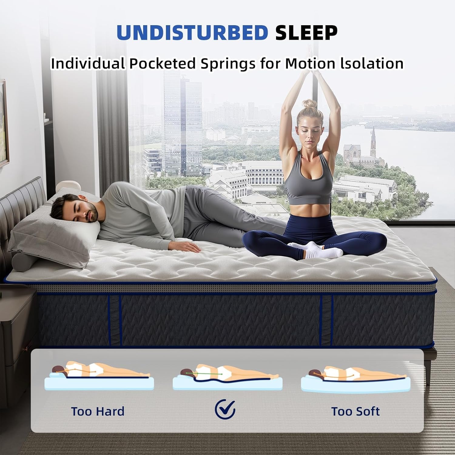 Queen Size Gel Infused Memory Foam Mattress 11 Inch