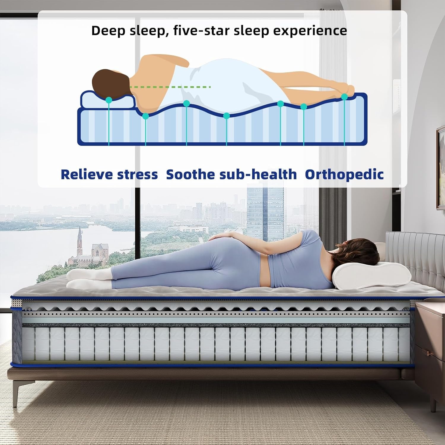Queen Size Gel Infused Memory Foam Mattress 11 Inch