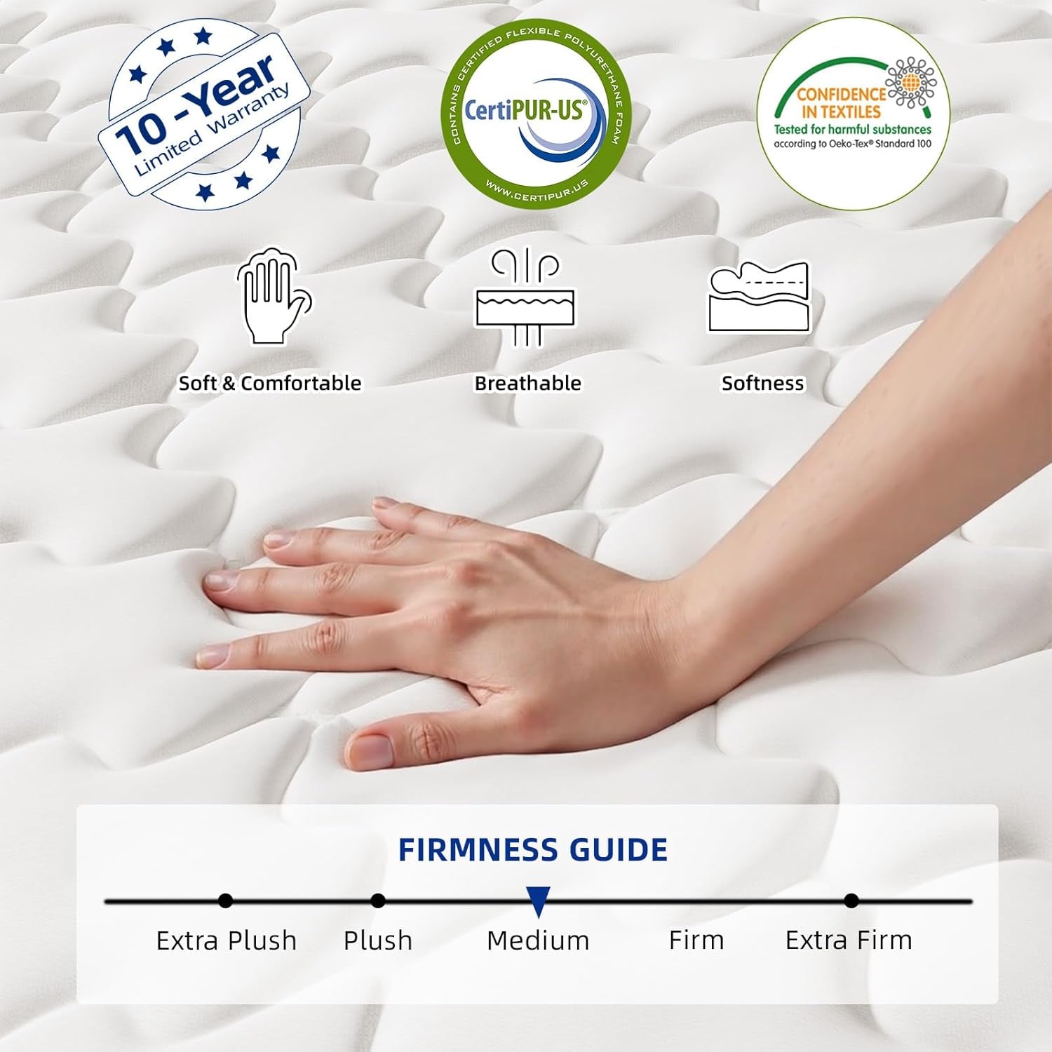 Queen Size Gel Infused Memory Foam Mattress 11 Inch