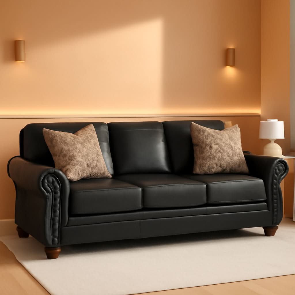 Queen Sofa Sleeper Anthracite Black Memory Foam Ultra