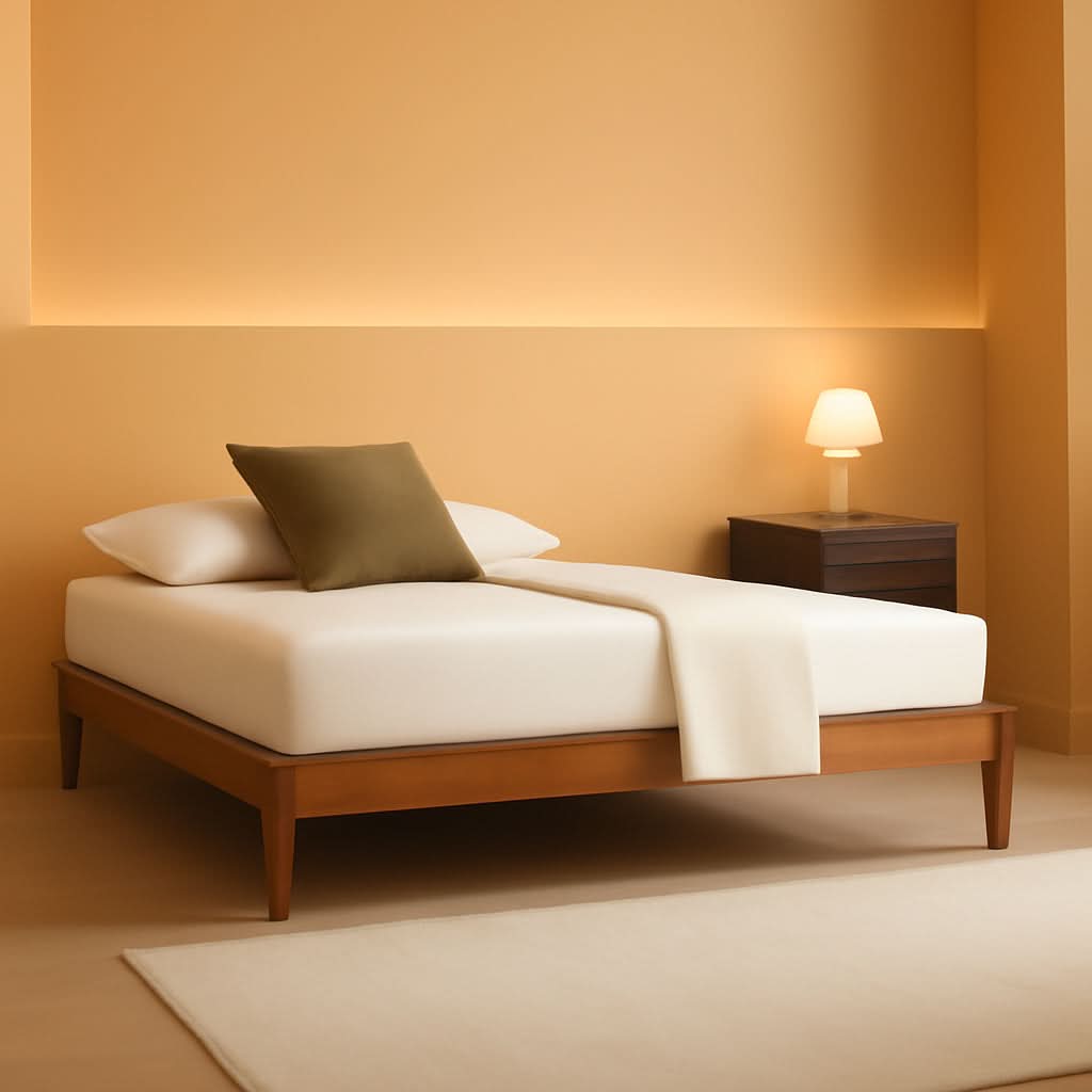 Queen Solid Pine Platform Bed With Slats No Box Spring