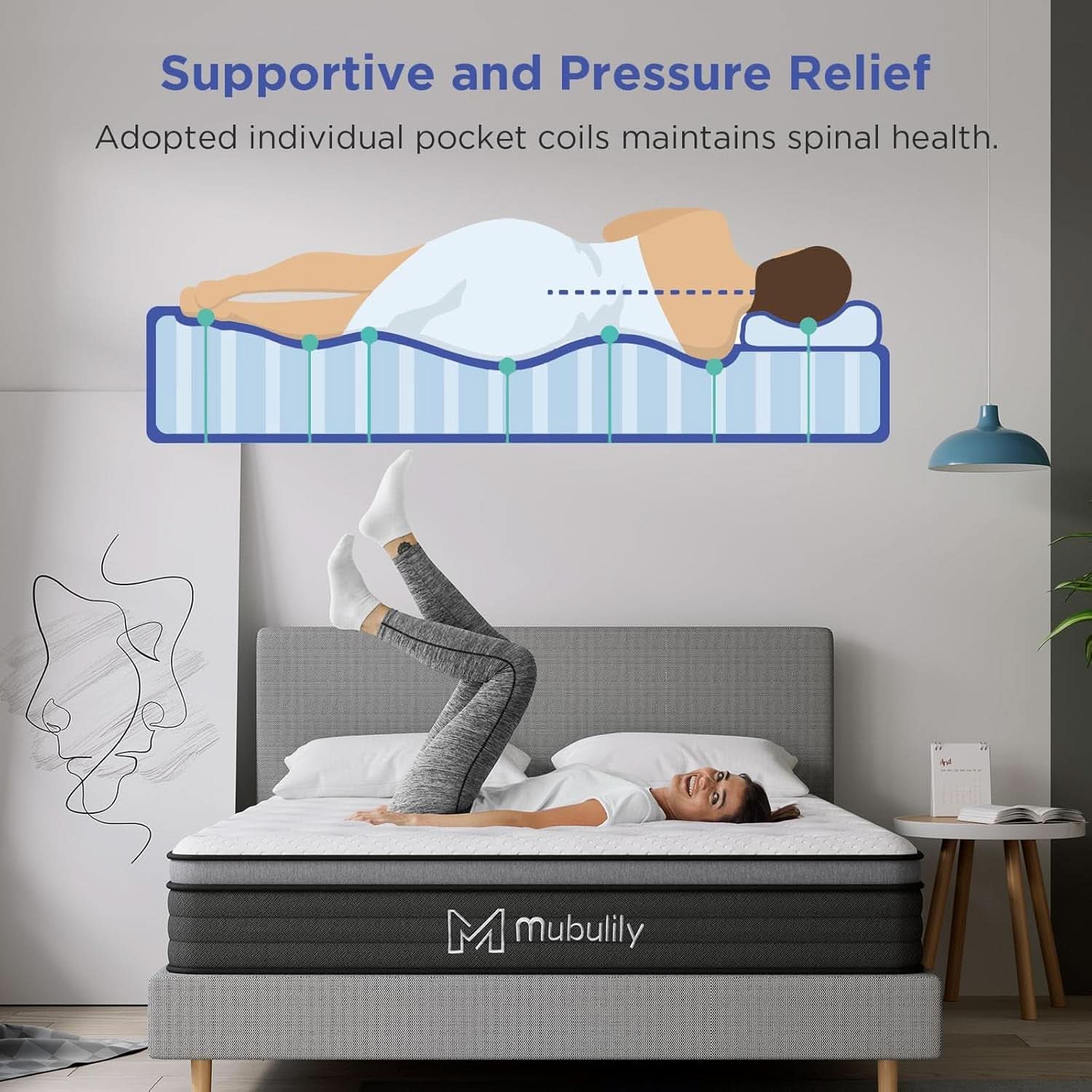 Queen TenInch Hybrid Mattress Gel MemoryFoam CertipurUS