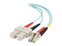 Quiktron Value Series - Patch cable - LC multi-mode (M) to SC multi-mode (M) - 1 m - fiber optic - duplex - 50 / 125 micron - 852-L42-003OR