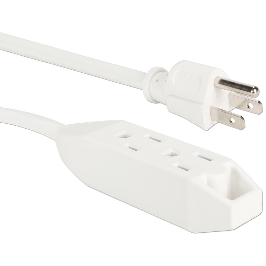 Qvs 3-Outlet 3-Prong 15Ft Power Extension Cord
