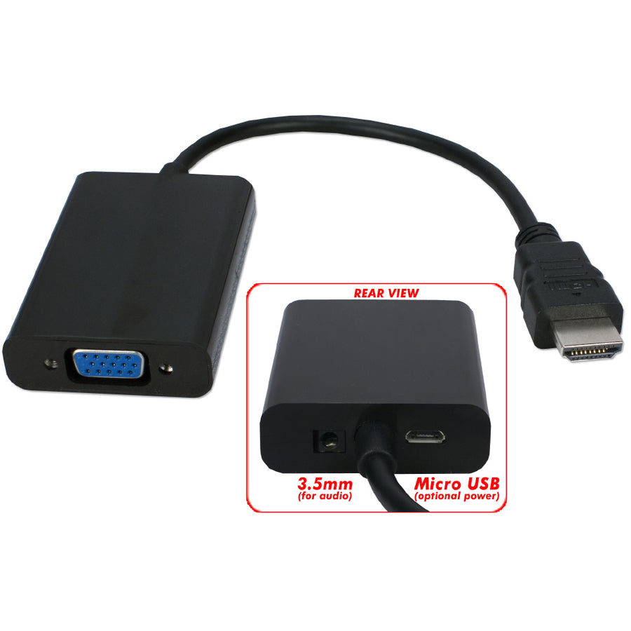 Qvs Hdmi To Vga Video With Audio Converter