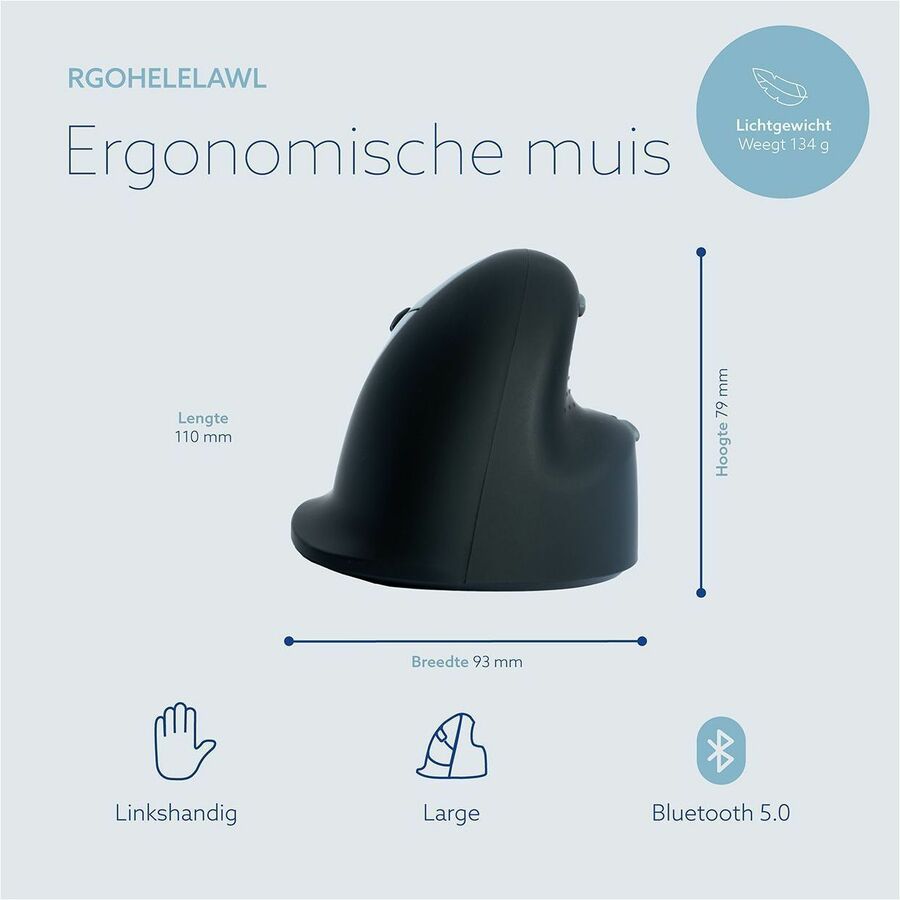 R-Go ergonomic mouse, HE Break RGOHELELAWL