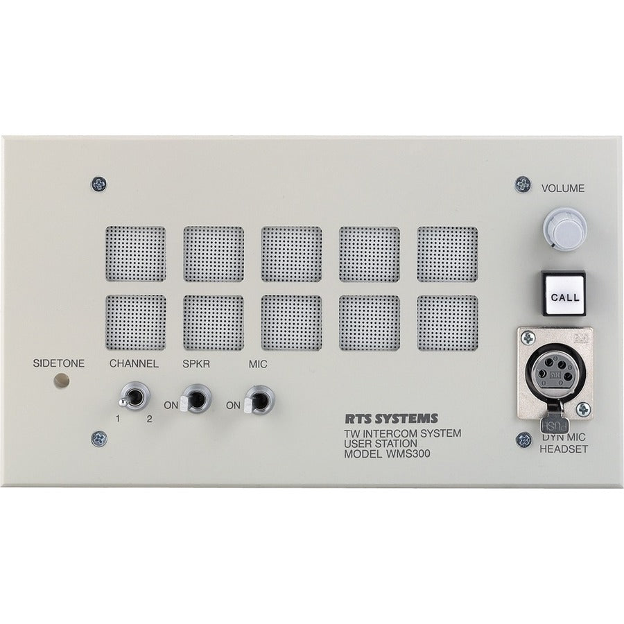 RTS Dual-Channel Wall Mount User Station with Speaker WMS300LA5F