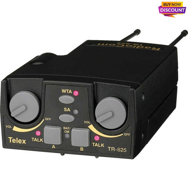 RTS UHF Wireless Binaural Intercom 2CH Beltpack TR-825-FDR5