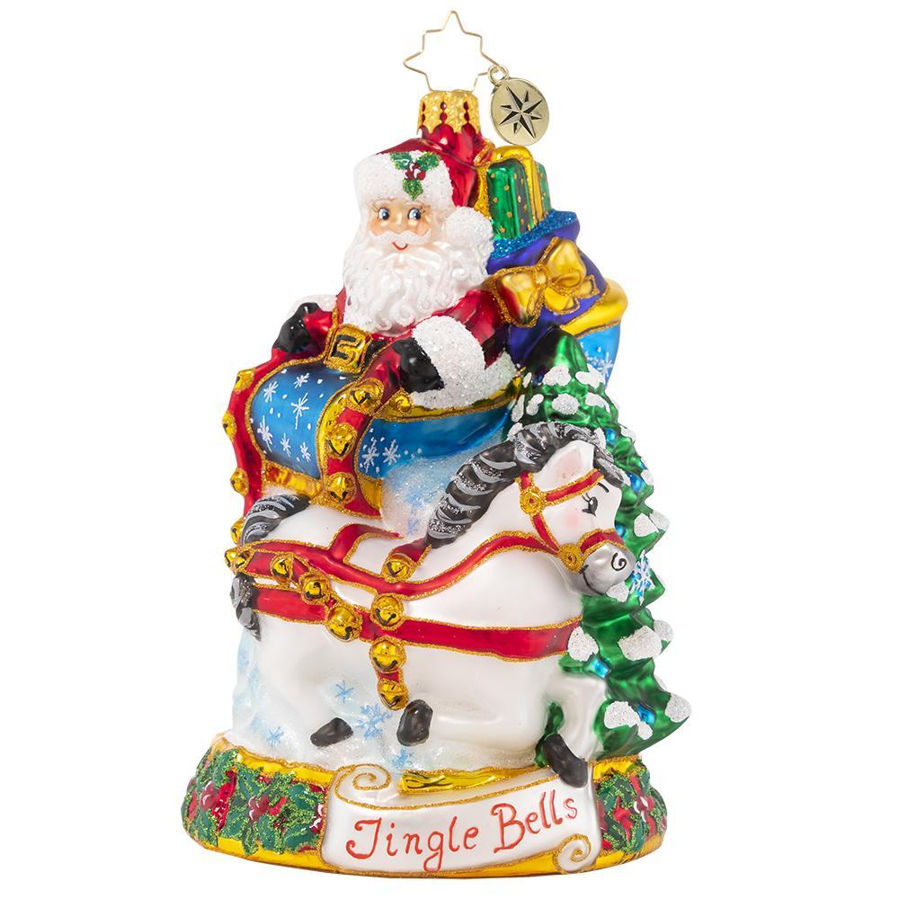 Racing Around The Forest - Glass Ornament