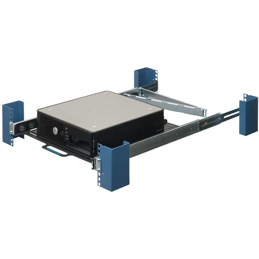 Rack Solutions 1U Dry Sliding Seismic Transport Shelf 24in Depth with Cable Management Arm 1USHL-112-T