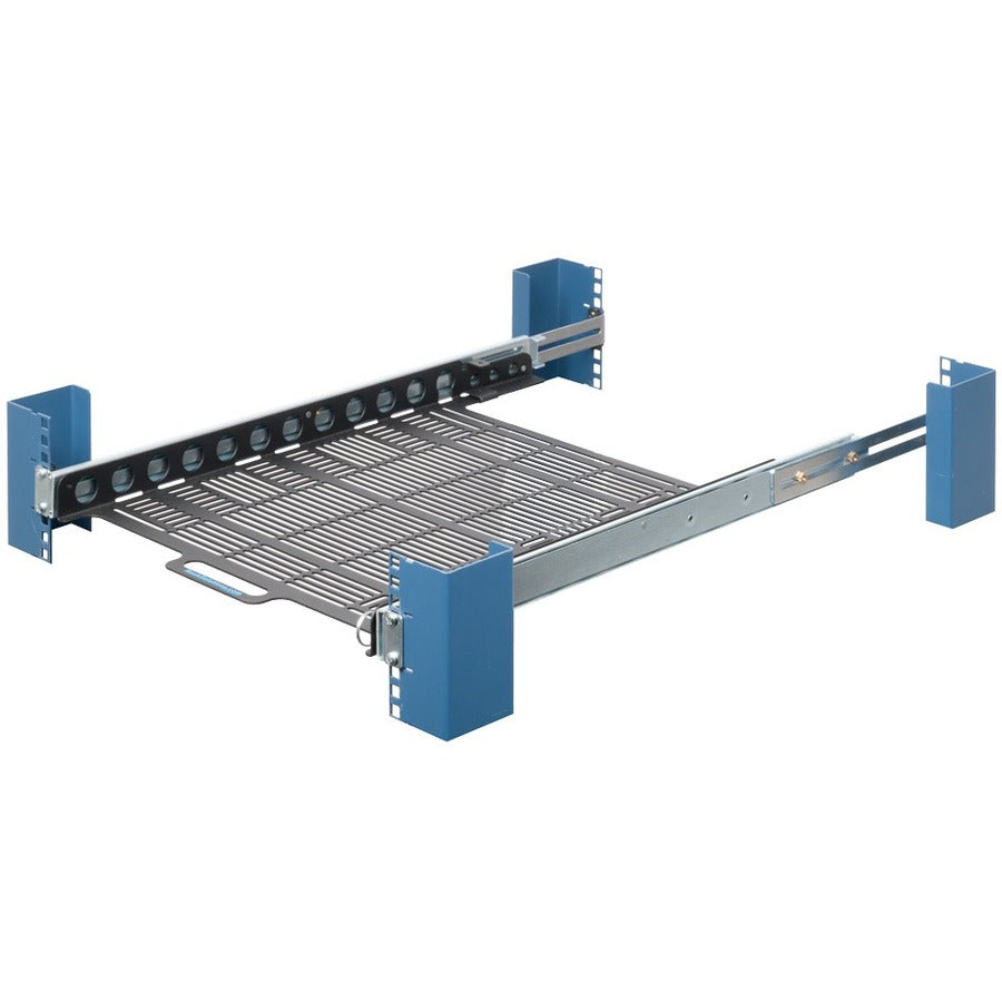 Rack Solutions 1U Dry Sliding Seismic Transport Shelf 24in Depth with Cable Management Arm 1USHL-112-T