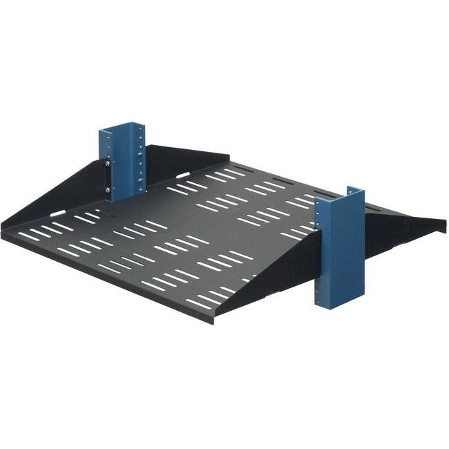 Rack Solutions 2U 2Post Center Mount Solid Shelf 20in (D) - Flanged Up 2USHL-022FULL-20US
