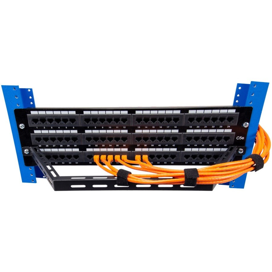 Rack Solutions Horizontal Offset Cable Tie Bar 10-Pack