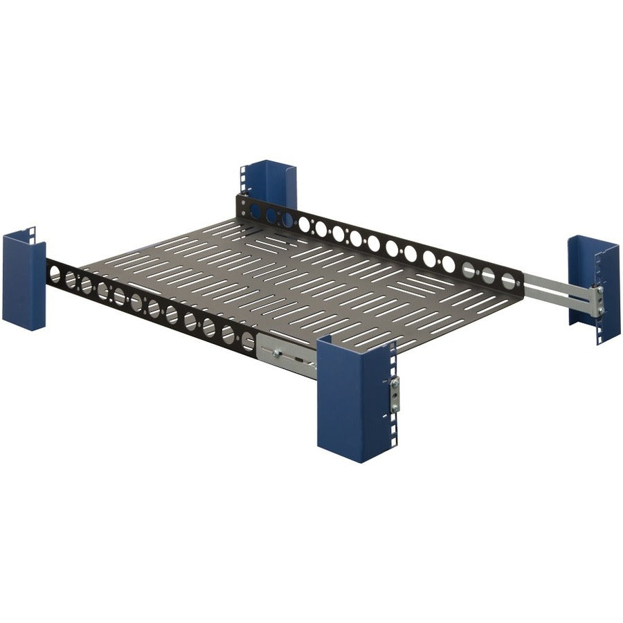 Rack Solutions Mounting Shelf For Printer, Desktop Computer - Black Powder Coat - Taa Compliant