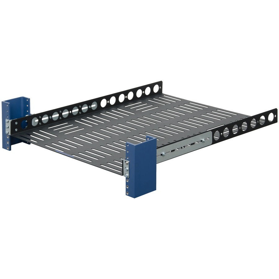 Rack Solutions Mounting Shelf For Printer, Desktop Computer - Black Powder Coat - Taa Compliant