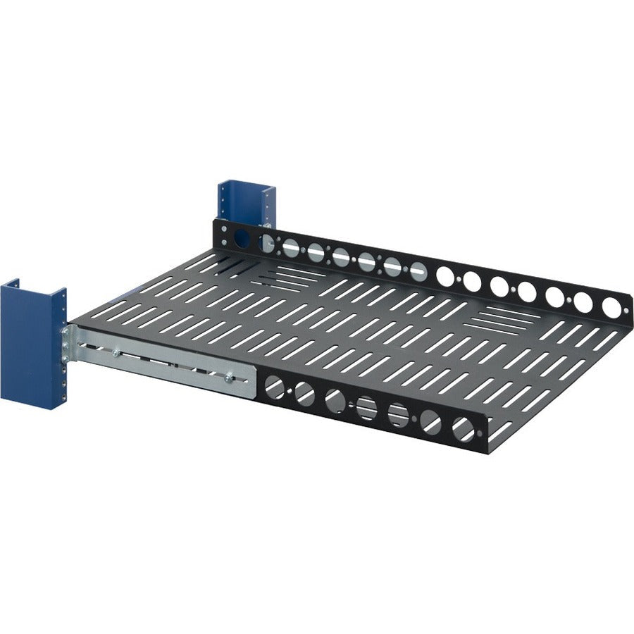 Rack Solutions Mounting Shelf For Printer, Desktop Computer - Black Powder Coat - Taa Compliant