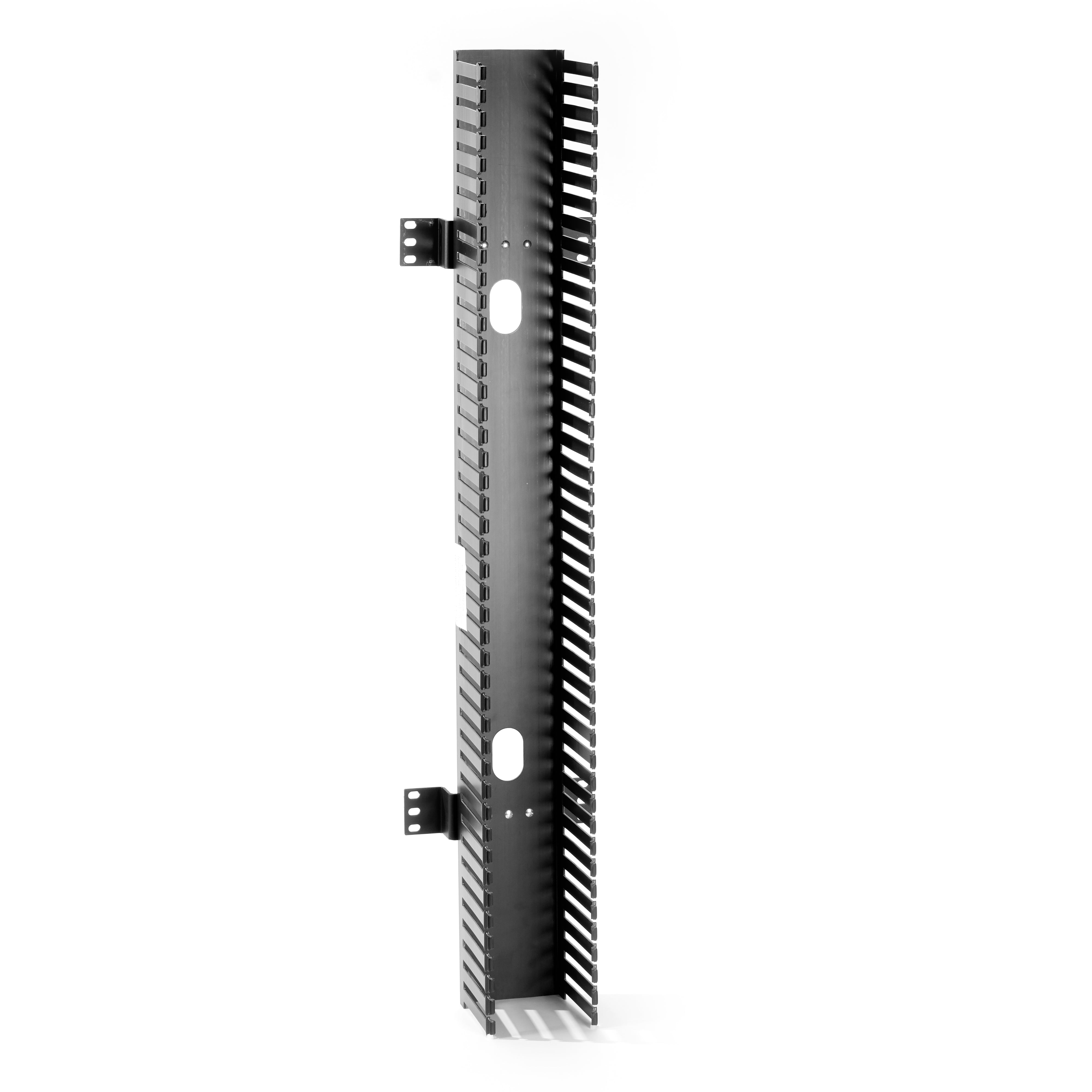 Rackmount Cable Raceway - 34"H X 4"W X 4"D, Single-Sided, Vertical, Center-Mount