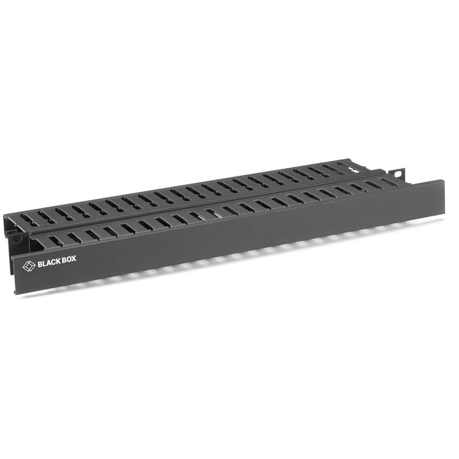 Rackmount Horizontal Finger Duct Cable Manager With Cover - 1U, 19", Double-Side