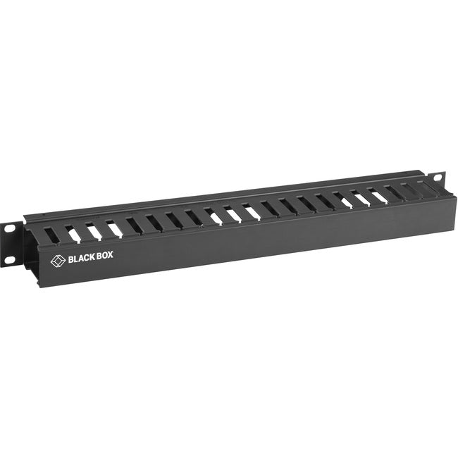 Rackmount Horizontal Finger Duct Cable Manager With Cover - 1U, 19", Single-Side