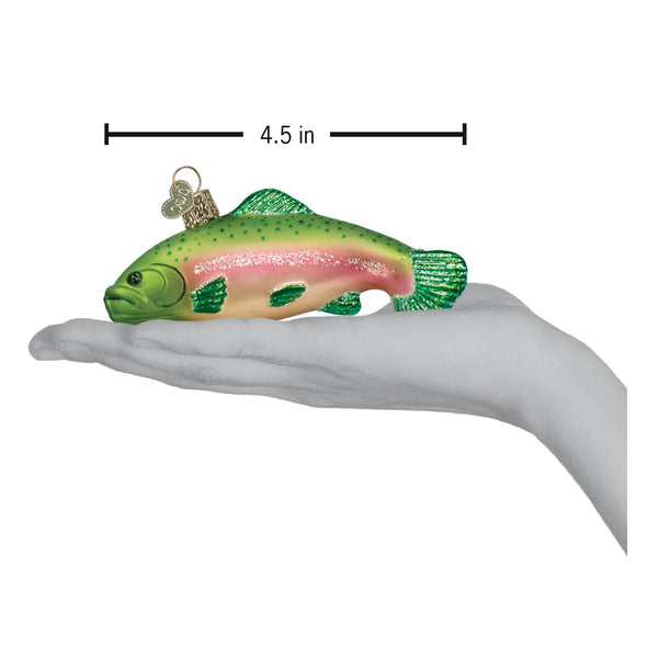 Rainbow Trout Glass Ornament