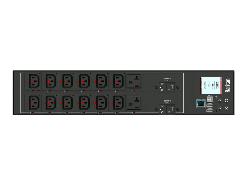 Raritan PX intelligent PX3-5459R-E2O1K2 - Power distribution unit (rack-mountable) - AC 208 V - 8600 VA - 3-phase WYE