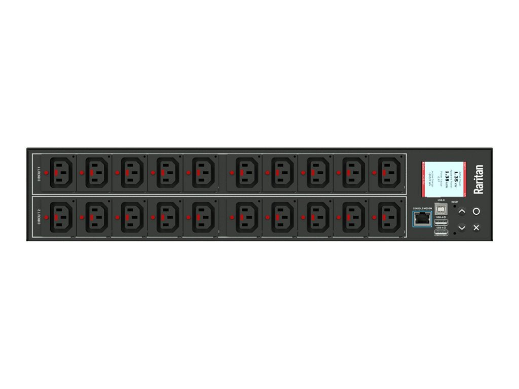 Raritan PX intelligent PX3-5460R-E2K2 - Power distribution unit (rack-mountable) - AC 208 V - 5800 VA - 1-phase - Ethernet 10/100,