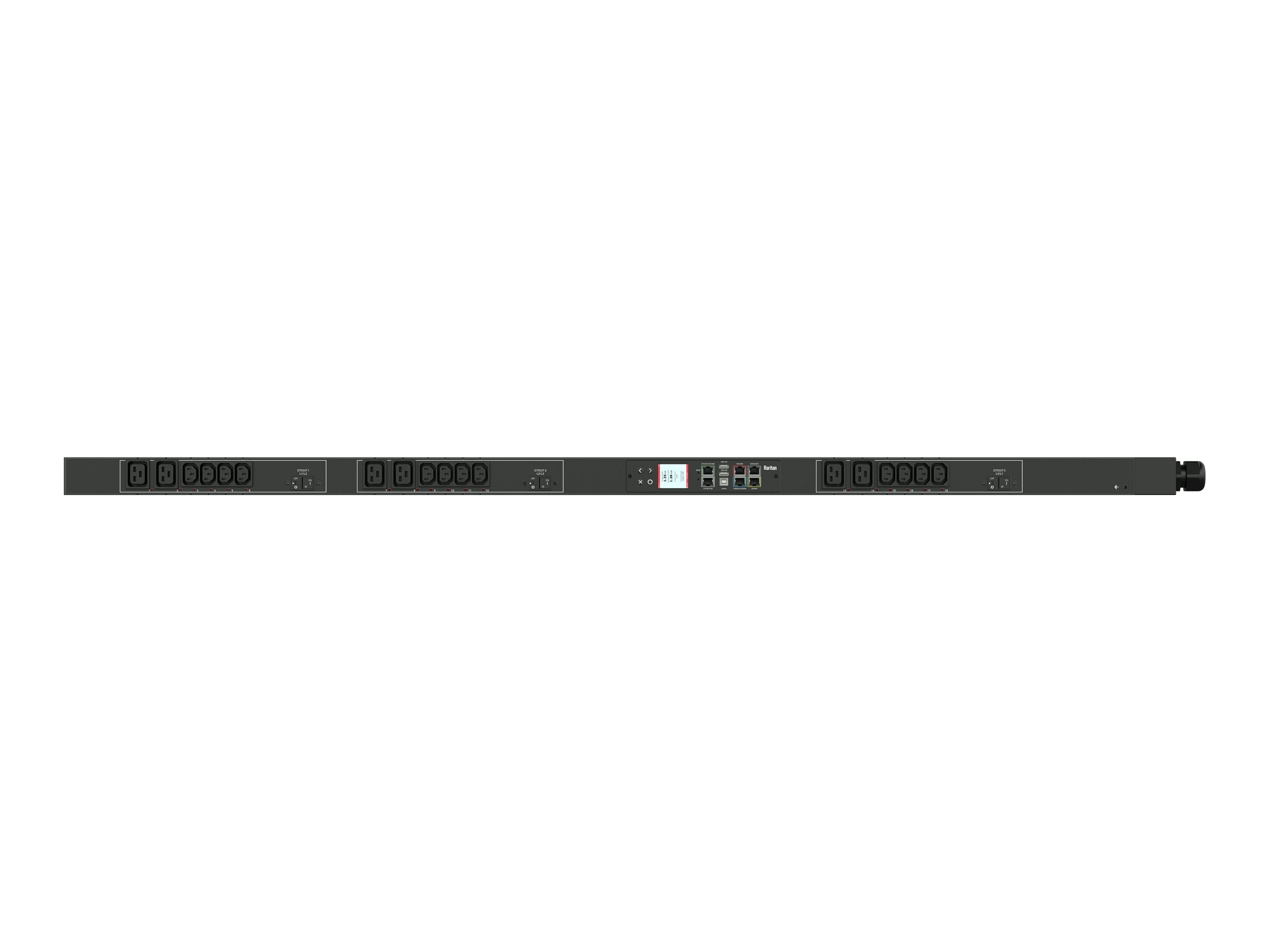 Raritan PX intelligent PX3-5902U - Power distribution unit (rack-mountable) - AC 208 V - 8600 VA - 3-phase delta - Ethernet 10/100,
