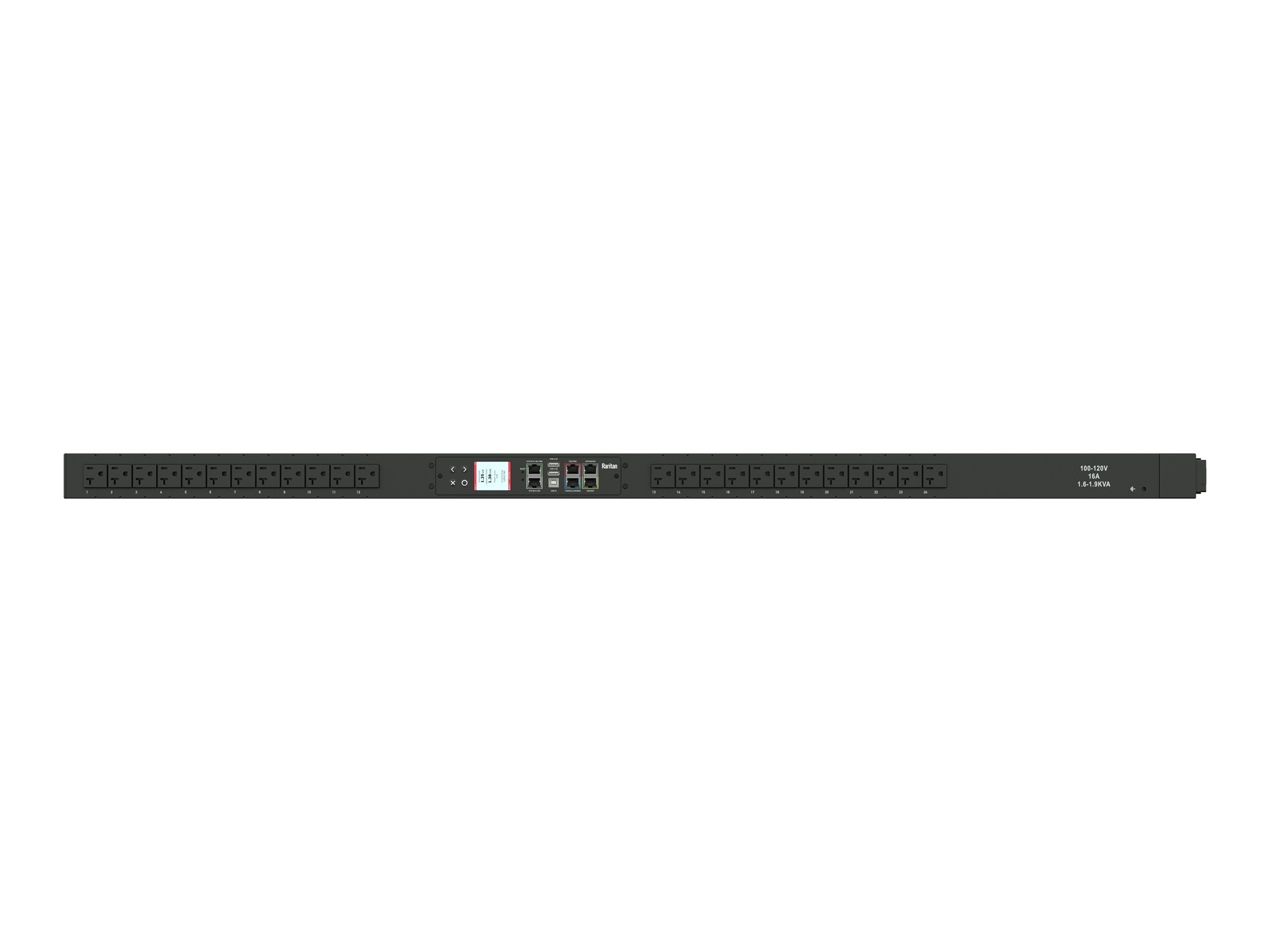 Raritan PX3-1475V - Power distribution unit (rack-mountable) - AC 120 V - 1900 VA - 1-phase - Ethernet 10/100/1000, USB, RS-232 PX3-1475V-K2