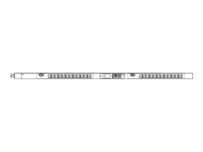 Raritan PX3-1478V - Power distribution unit (rack-mountable) - AC 120 V - 2900 VA - 1-phase 3 Wire - Ethernet 10/100, RS-232,