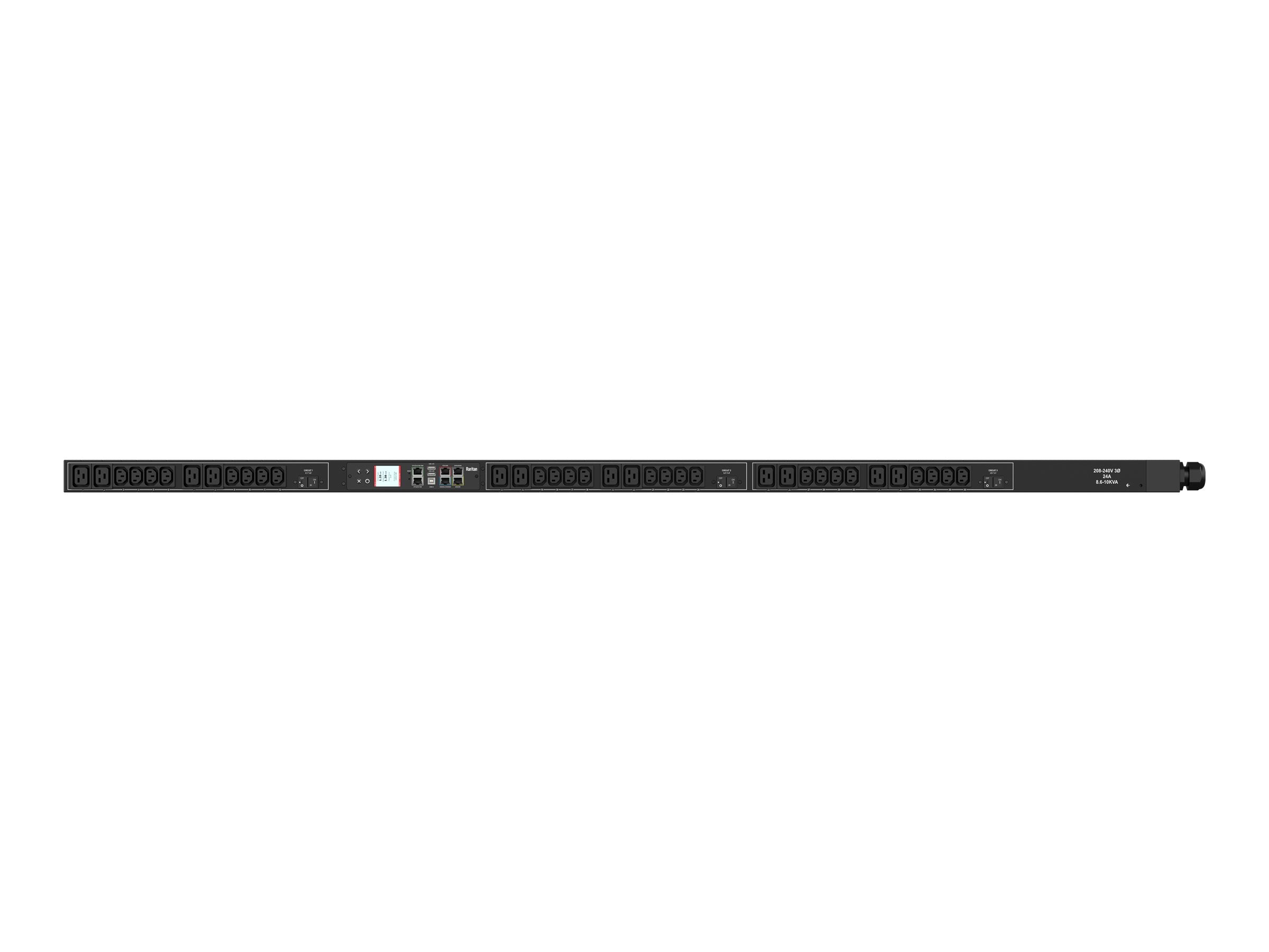 Raritan PX3-1725V - Power distribution unit (rack-mountable) - AC 208 V - 8600 VA - 3-phase delta - Ethernet 10/100, RS-232,