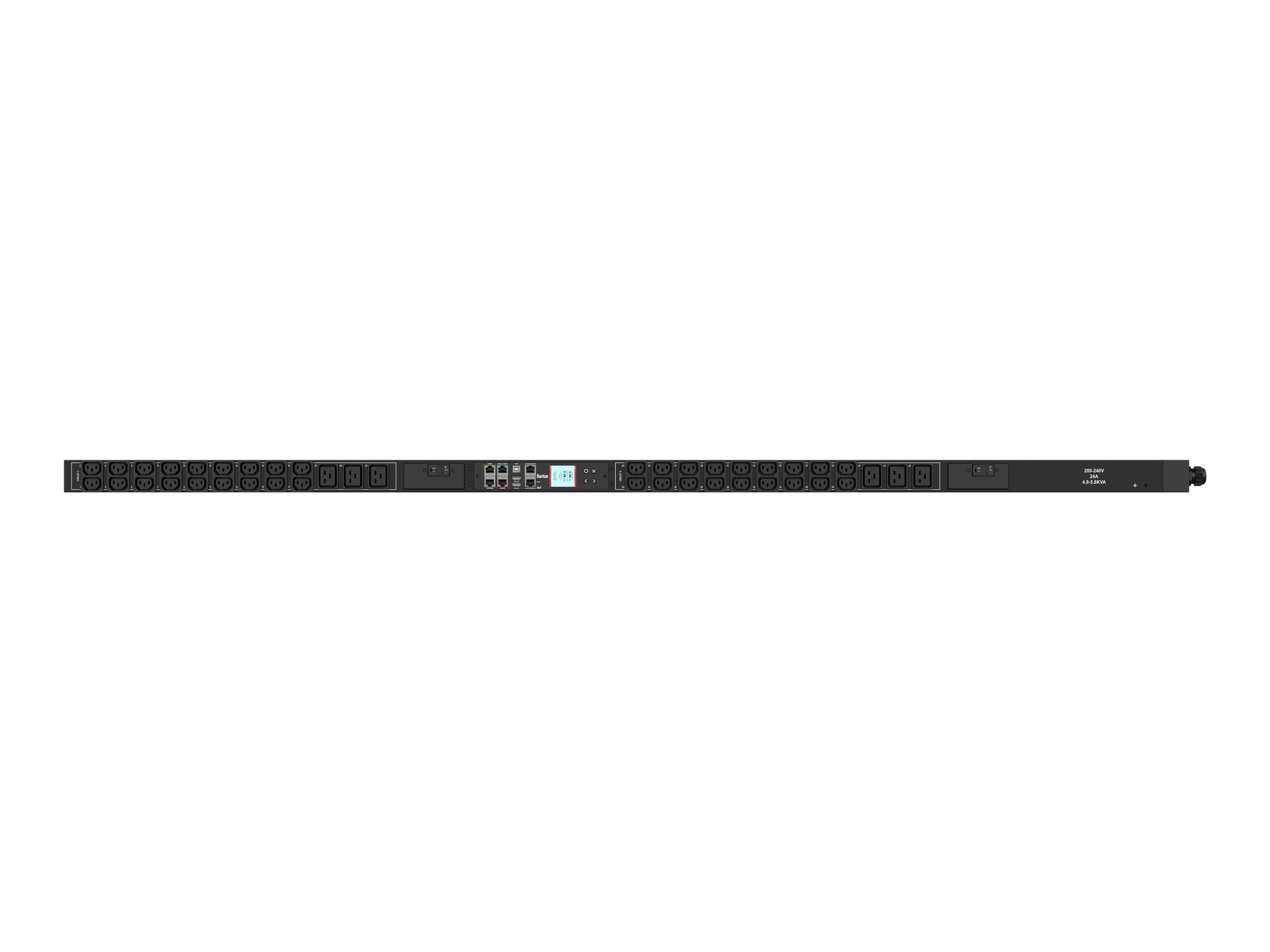 Raritan PX3-1862V-N2 - Power distribution unit (rack-mountable) - AC 208 V - 5000 VA - 1-phase - Ethernet 10/100, USB, Ethernet