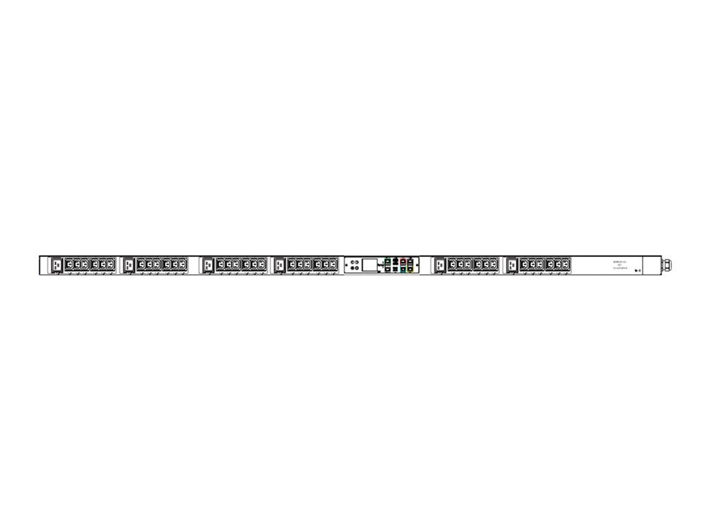 Raritan PX3-1966U - Power distribution strip (rack-mountable) - AC 400 V - 11500 VA - 3-phase WYE - Ethernet 10/100/1000 - input: