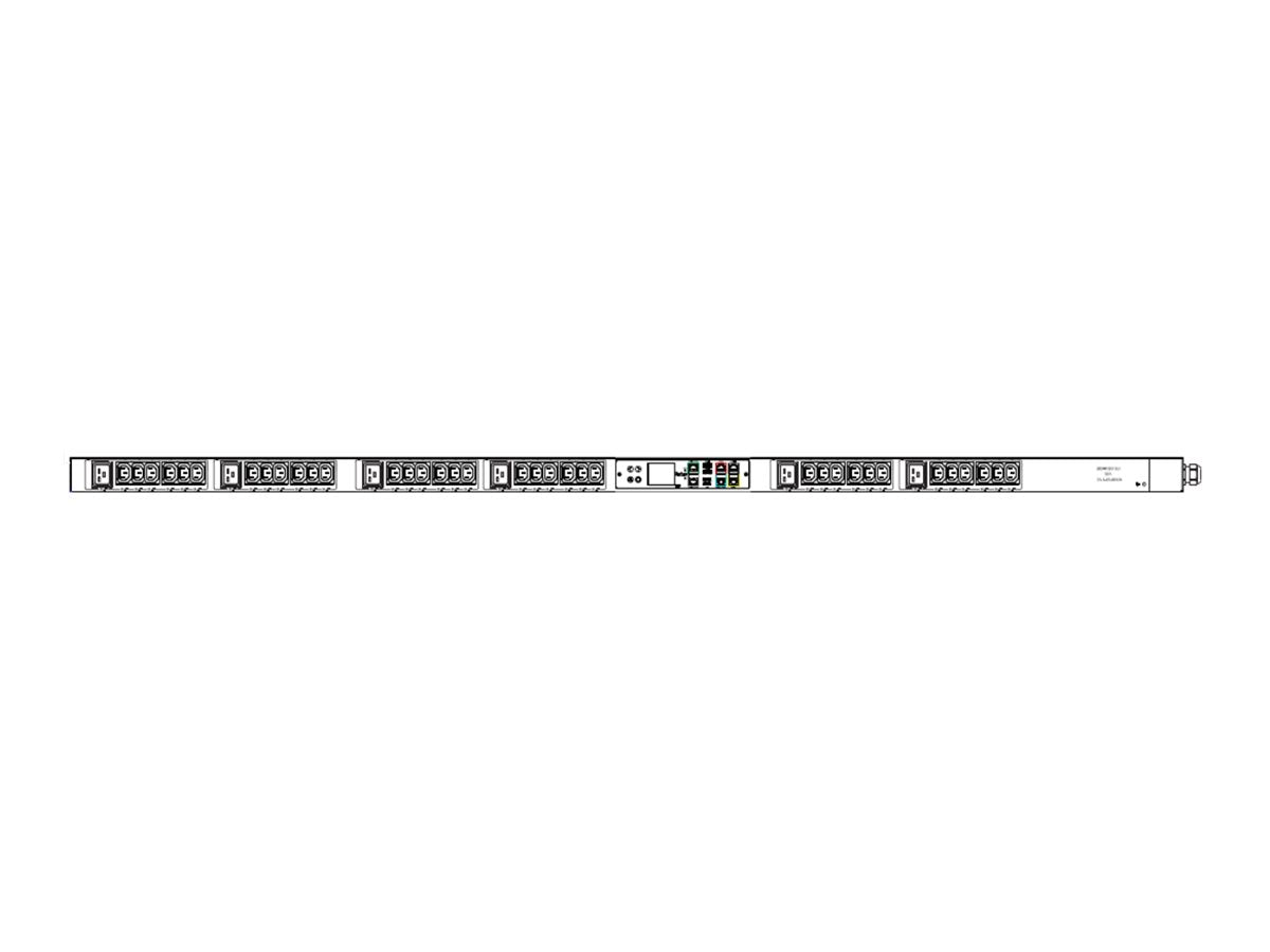 Raritan PX3-1966U - Power distribution strip (rack-mountable) - AC 400 V - 11500 VA - 3-phase WYE - Ethernet 10/100/1000 - input: