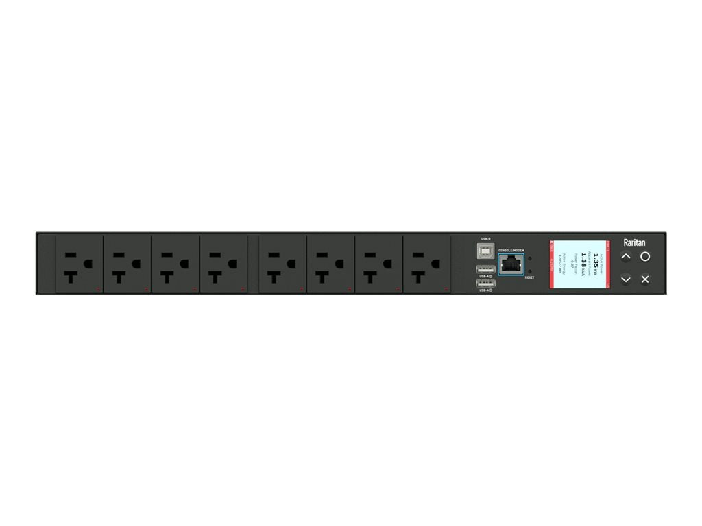 Raritan PX3-5145R-K1 - Power distribution unit (rack-mountable) - AC 120 V - 1400 VA - 1-phase - USB, Ethernet 10/100/1000 -
