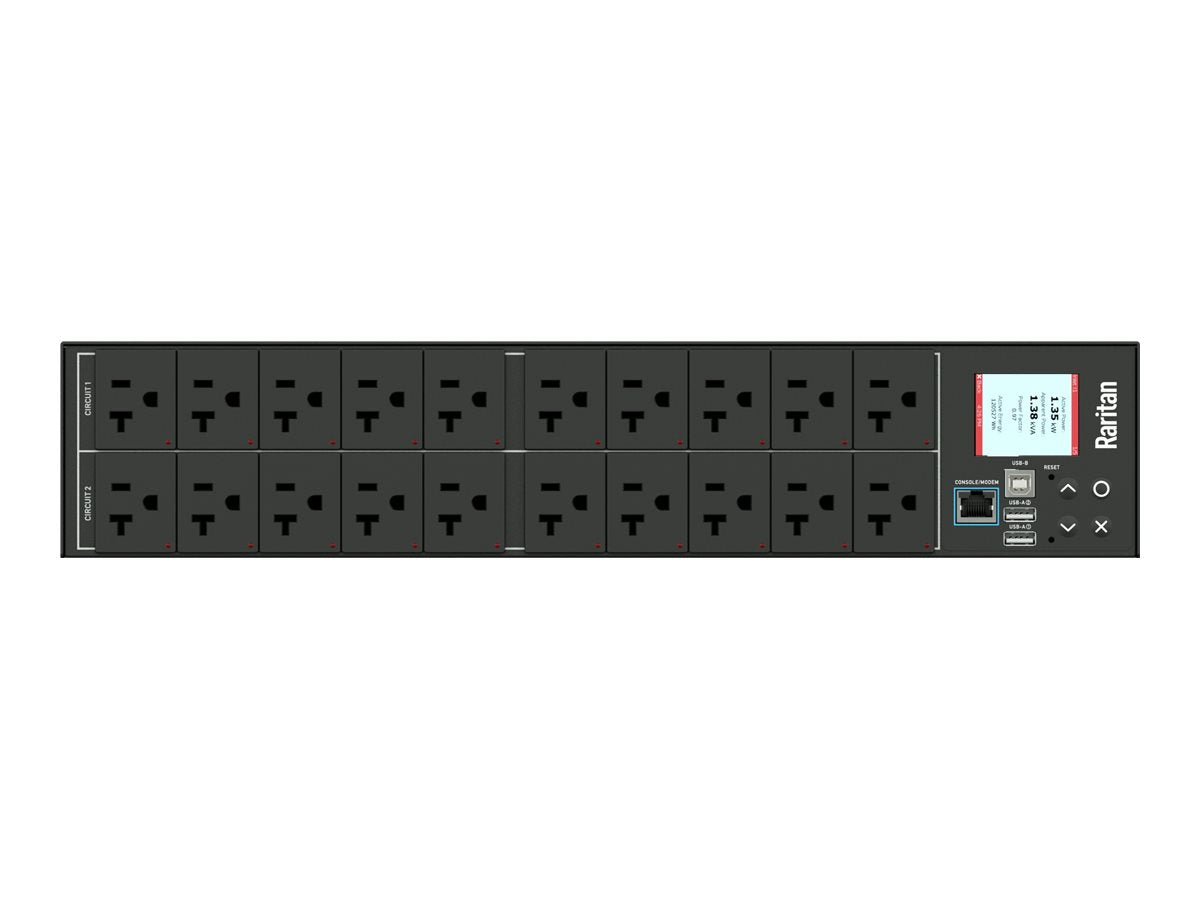 Raritan PX3-5453R-K6 - Power distribution unit (rack-mountable) - AC 120 V - 2900 VA - 1-phase - Ethernet 10/100, RS-232, Ethernet