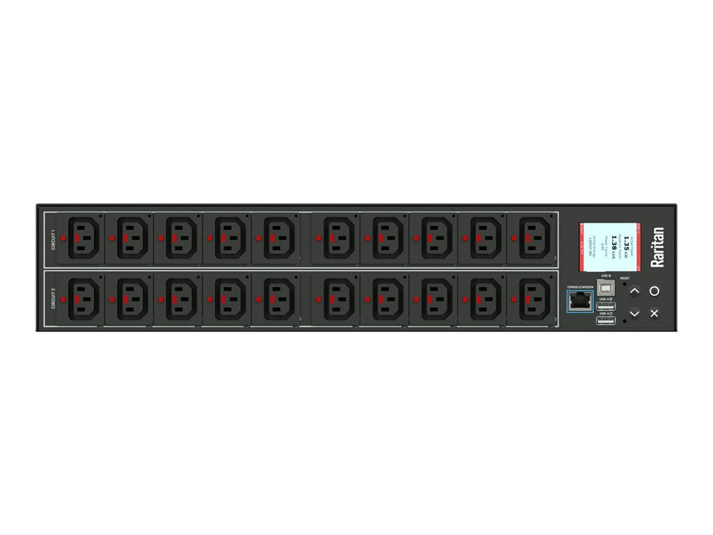 Raritan PX3-5460R-E2 - Power distribution unit (rack-mountable) - AC 208 V - 5000 VA - Ethernet 10/100, USB, Ethernet 10/100/1000 PX3-5460R-E2K6