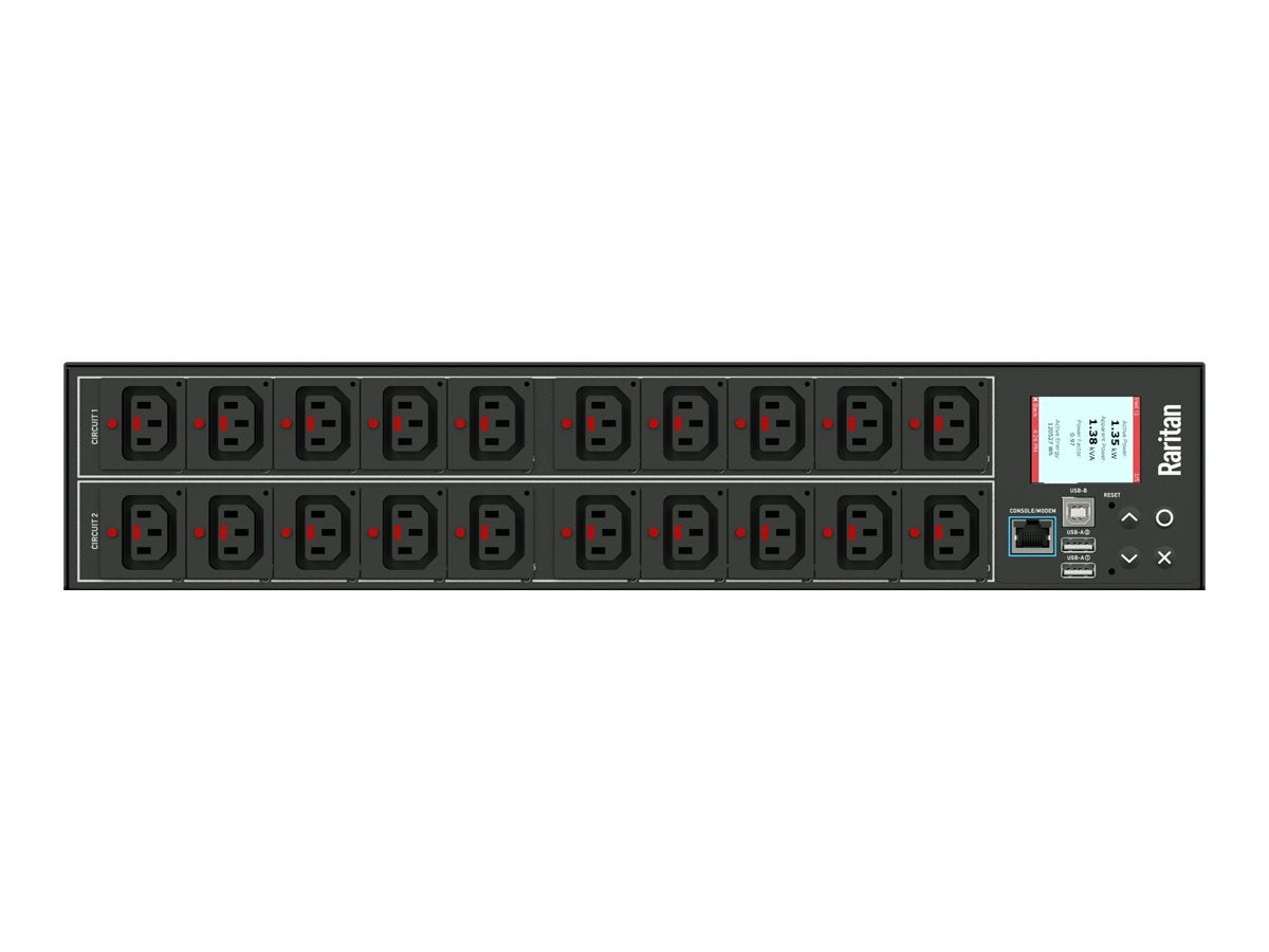 Raritan PX3-5460R-E2 - Power distribution unit (rack-mountable) - AC 208 V - 5000 VA - Ethernet 10/100, USB, Ethernet 10/100/1000 PX3-5460R-E2K6