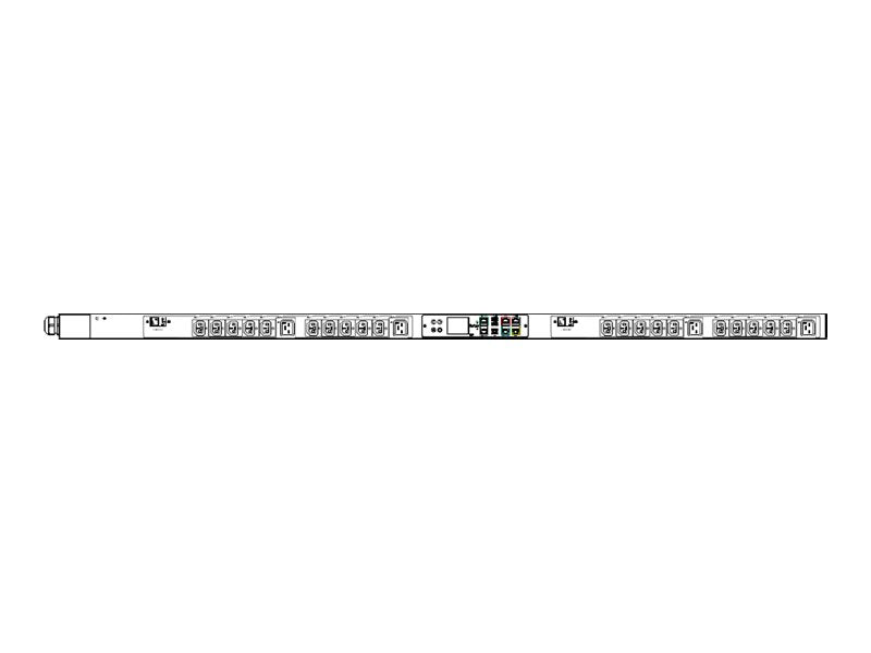 Raritan PX3-5493V-E2 - Power distribution strip (rack-mountable) - AC 230 V - 7400 VA - 1-phase - RS-232, USB, Ethernet 10/100/1000