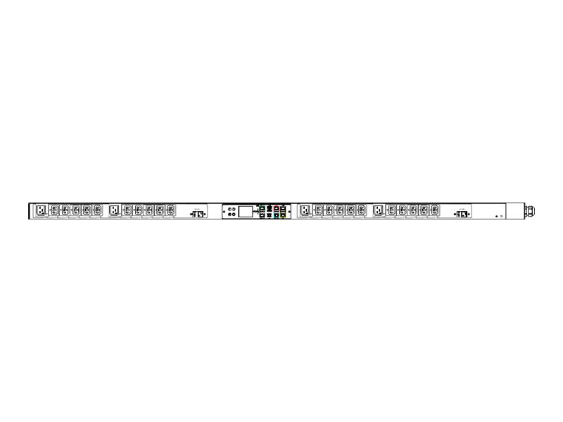 Raritan PX3-5497U-E2 - Power distribution strip (rack-mountable) - AC 208 V - 5000 VA - 1-phase - RS-232, USB, Ethernet 10/100/1000