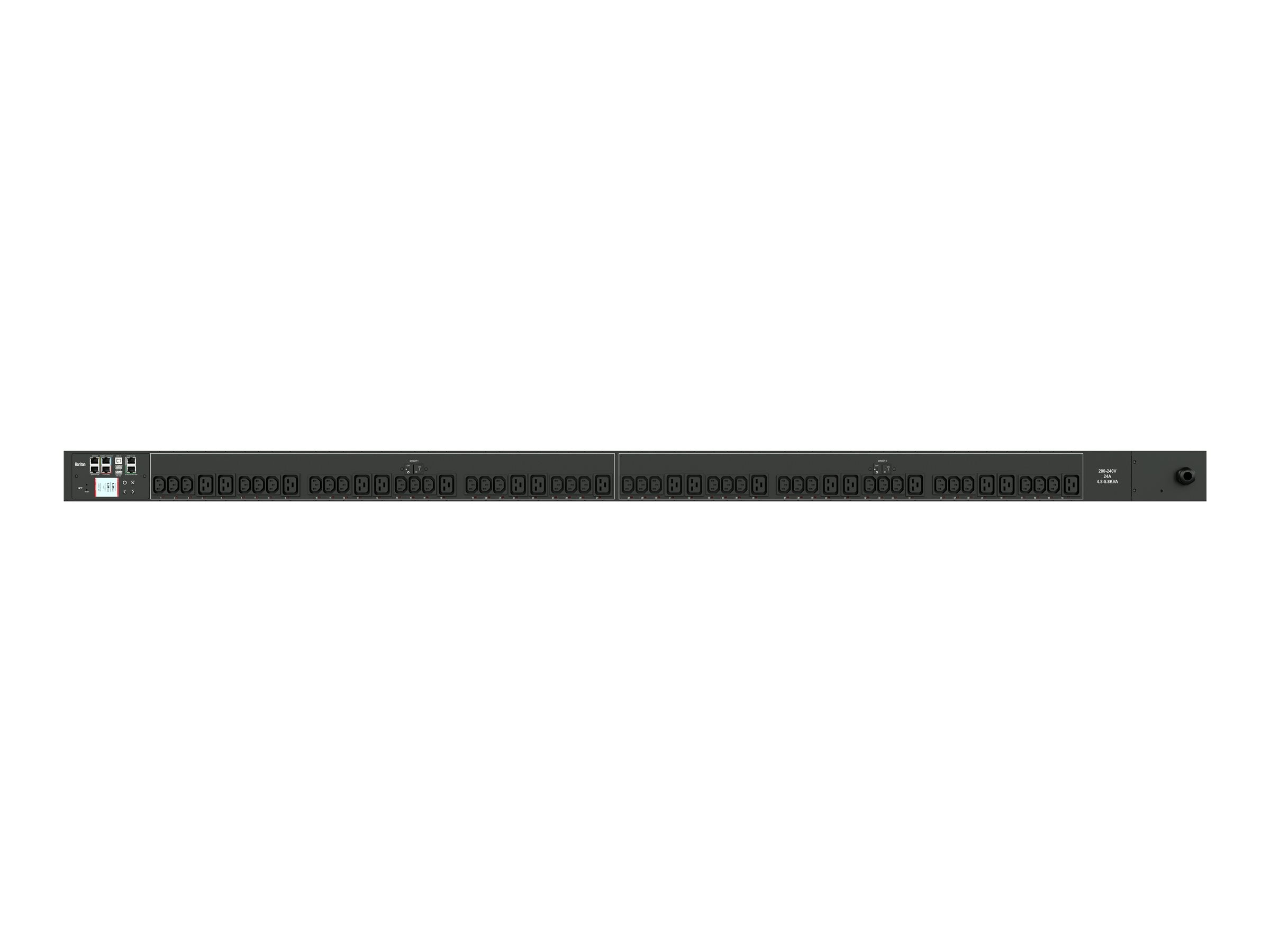 Raritan PX3-5553-N1Q1 - Power distribution strip (rack-mountable) - AC 208 V - 5000 VA - 1-phase - RS-232, USB, Ethernet 10/100/1000 PX3-5553-N1Q1K3