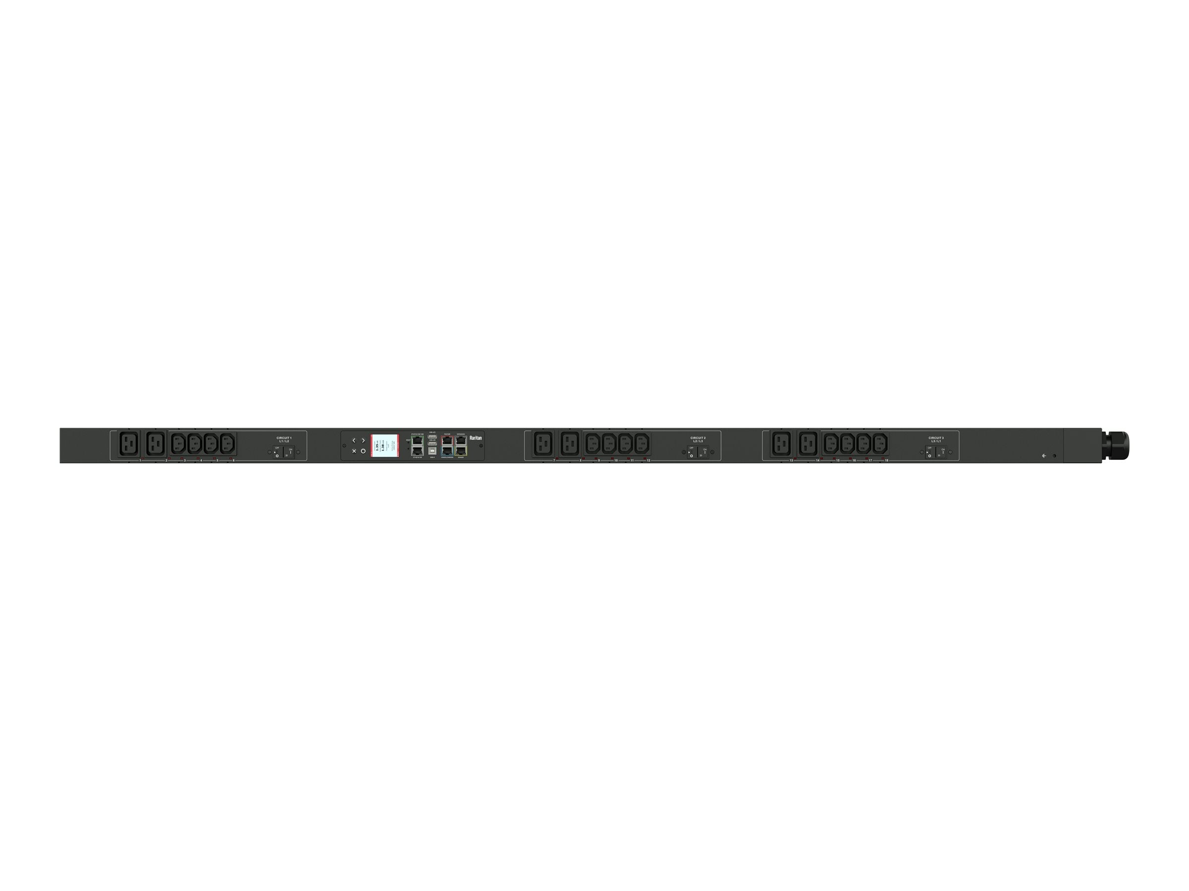 Raritan PX3-5599JV - Power distribution strip (rack-mountable) - AC 200 V - 10400 VA - 3-phase delta - RS-232, USB, Ethernet
