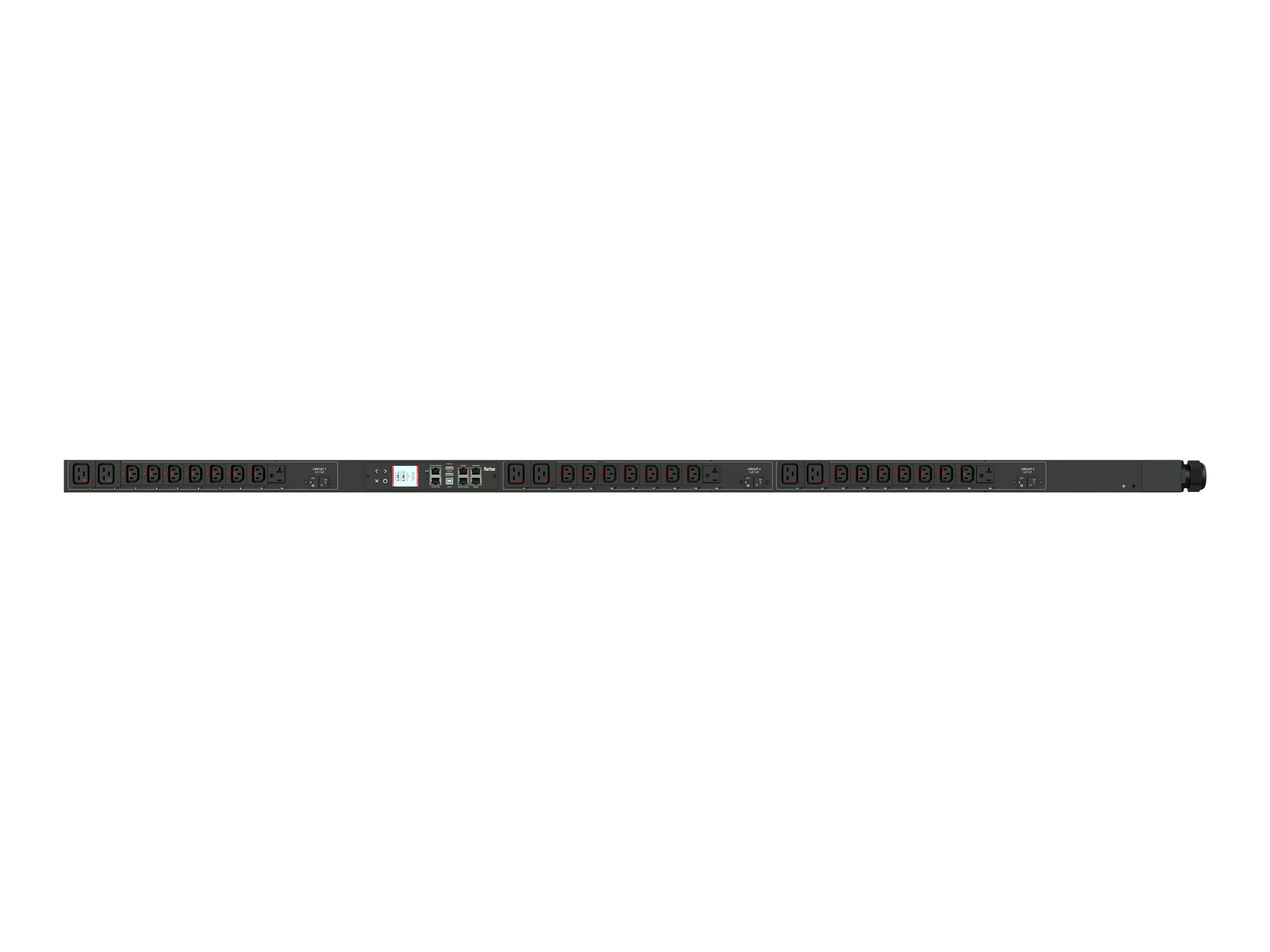 Raritan PX3-5660V-E2K6 - Power distribution unit (rack-mountable) - AC 208 V - 8600 VA - 3-phase WYE (star) - Ethernet 10/100,