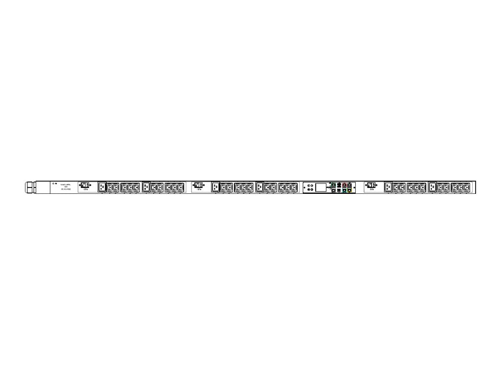 Raritan PX3-5721V - Power distribution strip (rack-mountable) - AC 208 V - 8600 VA - 3-phase delta - RS-232, USB, Ethernet 10/100/1000