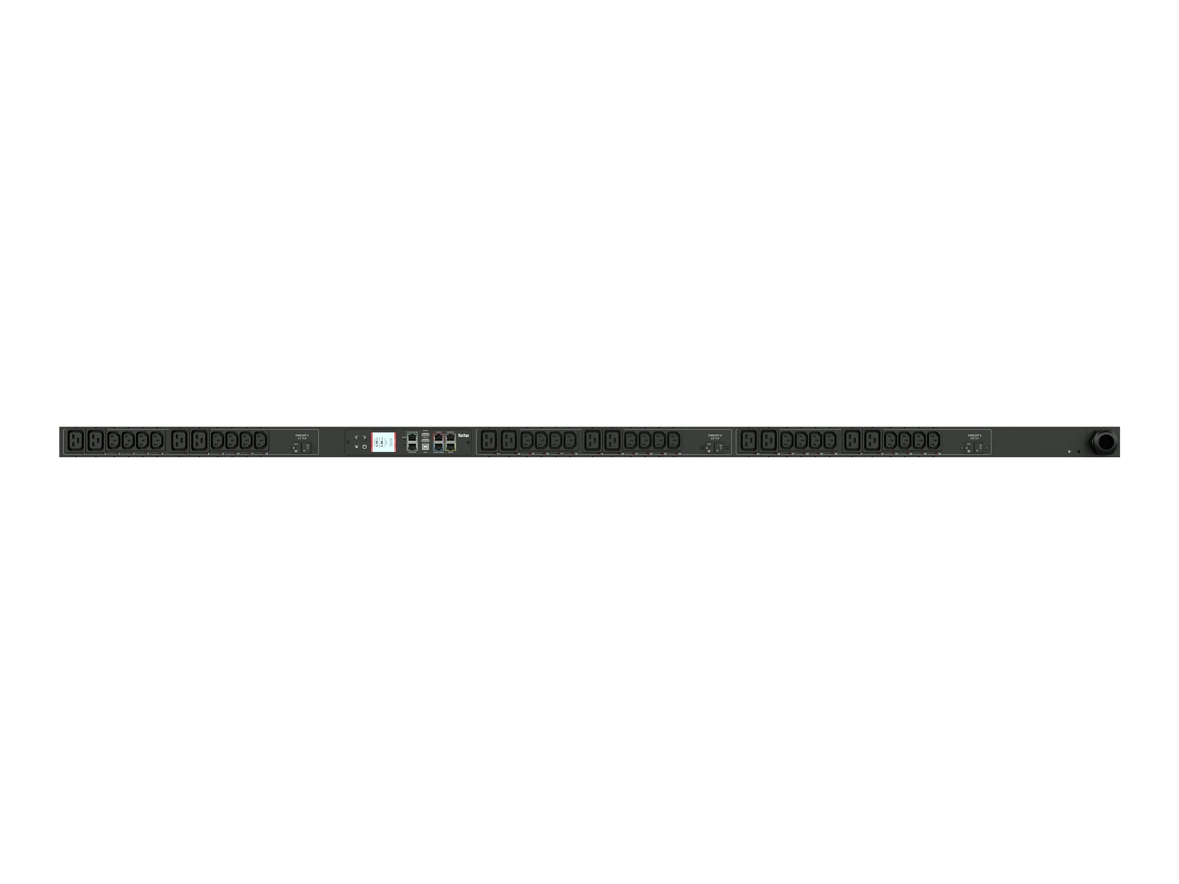 Raritan PX3-5726 - Power distribution unit (rack-mountable) - AC 208 V - 12600 VA - 3-phase delta - Ethernet 10/100/1000 - input: PX3-5726-K2