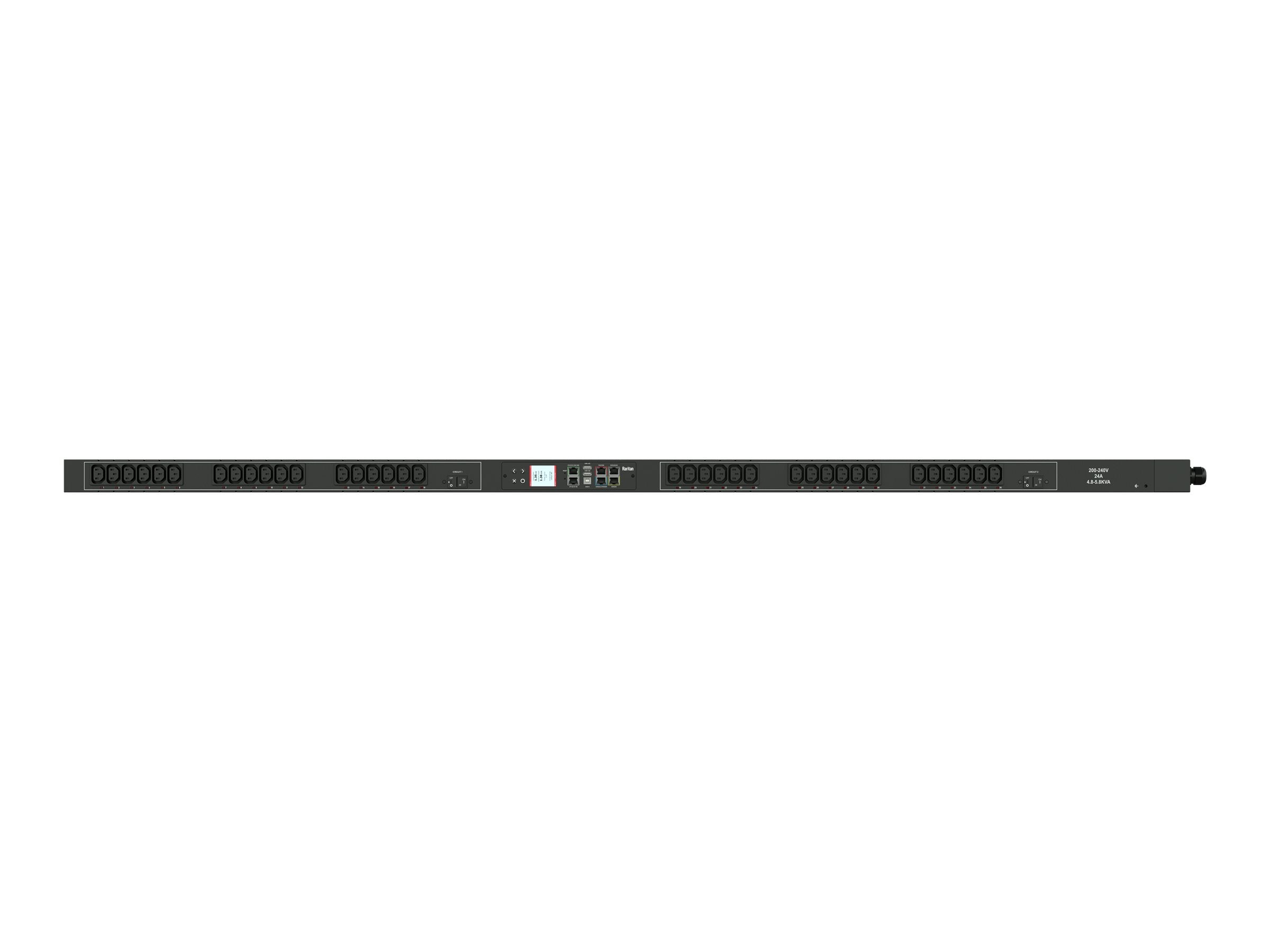 Raritan PX3-5841V-K1 - Power distribution unit (rack-mountable) - AC 208 V - 5000 VA - 1-phase - Ethernet 10/100, RS-232, USB,