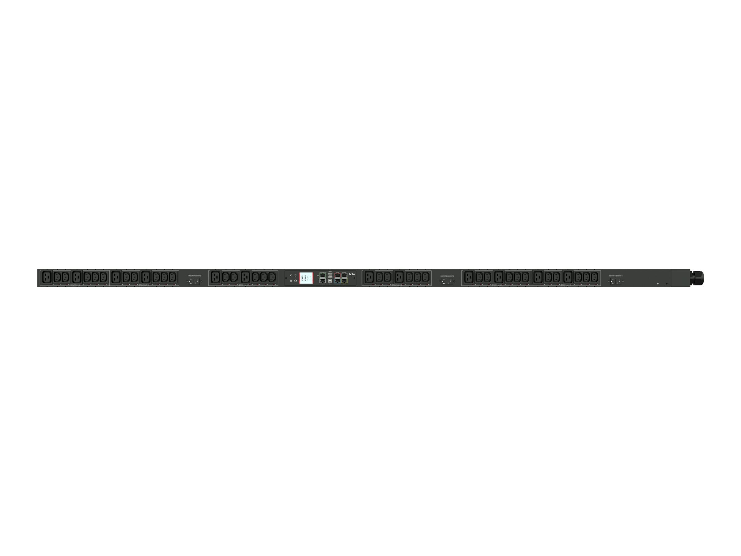 Raritan PX3-5926V-Q1V2 - Power distribution strip (rack-mountable) - AC 208 V - 8600 VA - 3-phase delta - RS-232, USB, Ethernet PX3-5926V-Q1V2K3