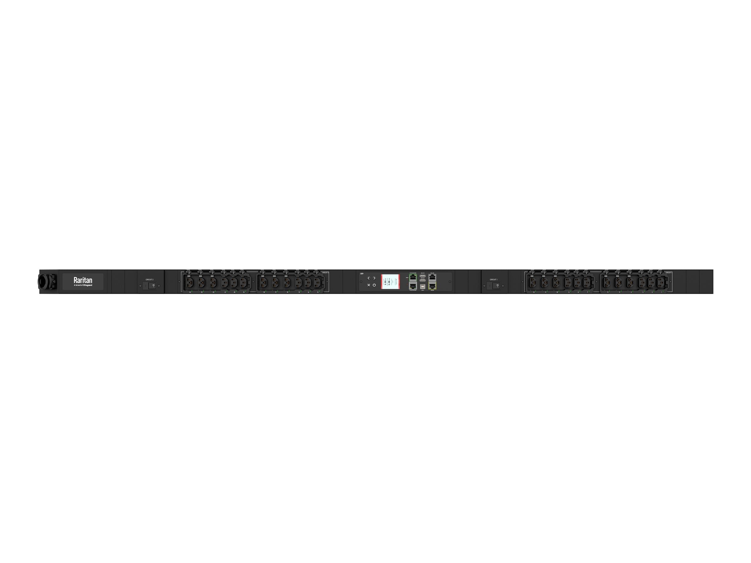 Raritan PX4-4884-E7 - Power distribution strip (rack-mountable) - AC 208 V - 5000 VA - 1-phase - Ethernet 10/100/1000, RS-232,