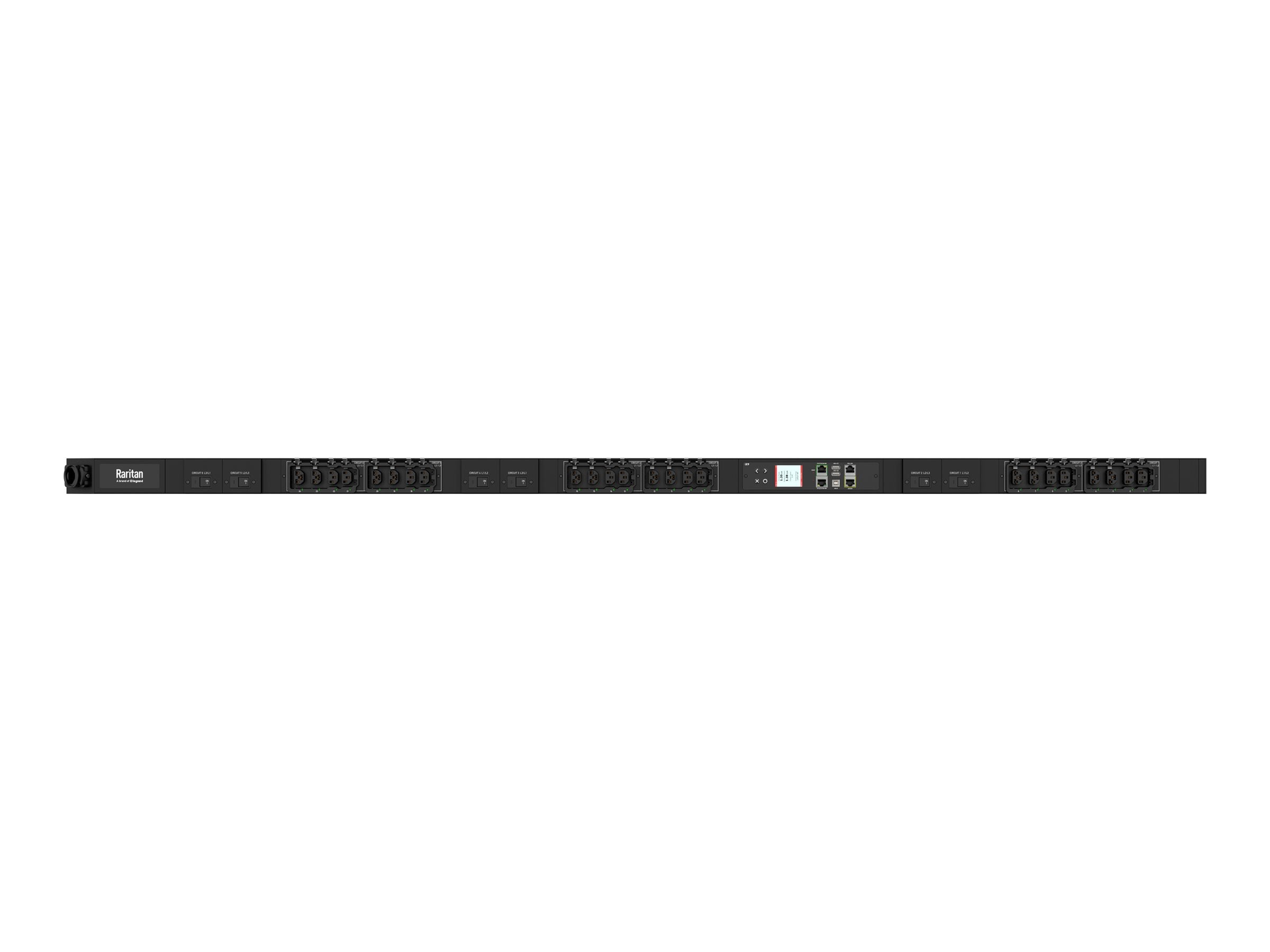 Raritan PX4-5551-E7V2 - Power distribution strip (rack-mountable) - 48A - AC 208 V - 17300 VA - 3-phase delta - RS-232, USB,