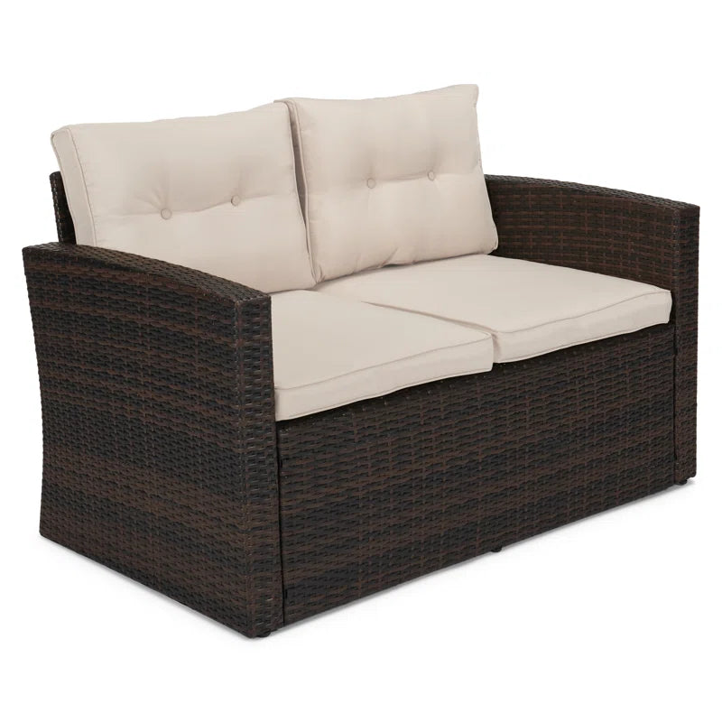 Rattan 7 Person Outdoor Seating Group With Cushions